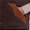 Wrangler Mens Corduroy Yoke Puffer Vest Cambridge Brown - 112381922