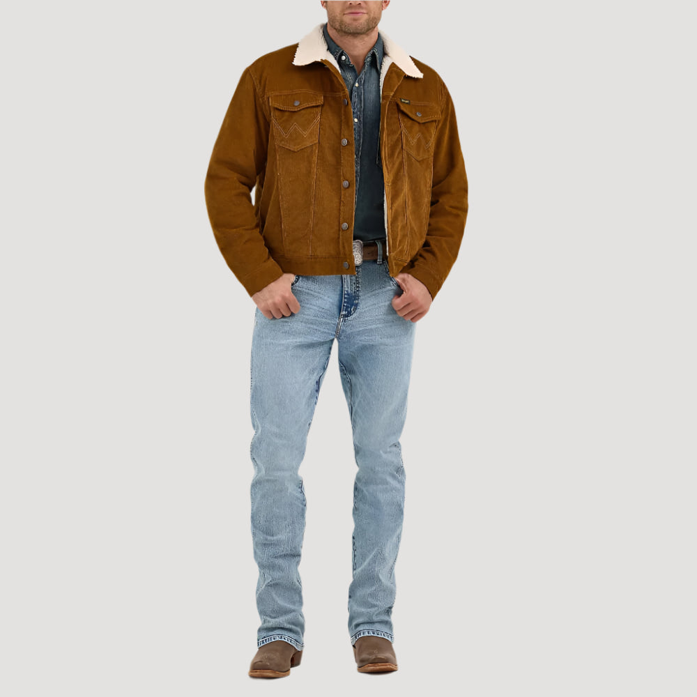 Wrangler Mens Cowboy Cut Corduroy Jacket Monks Robe - 112367603