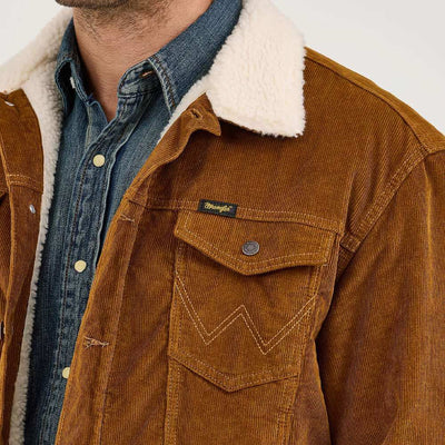 Wrangler Mens Cowboy Cut Corduroy Jacket Monks Robe - 112367603