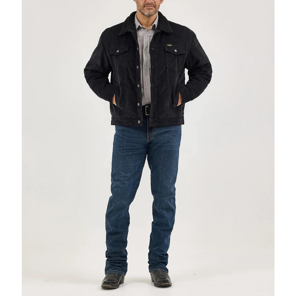 Wrangler Mens Cowboy Cut Jacket Caviar (Black) - 112367604