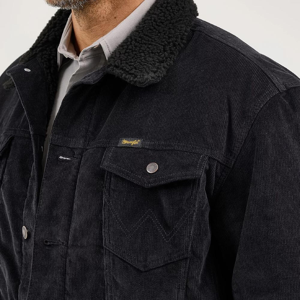 Wrangler Mens Cowboy Cut Jacket Caviar (Black) - 112367604