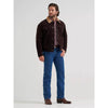 Wrangler Mens Cowboy Cut Sherpa Lined Corduroy Jacket Black Coffee - 112382099