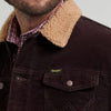 Wrangler Mens Cowboy Cut Sherpa Lined Corduroy Jacket Black Coffee - 112382099
