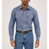 Wrangler Mens Cowboy Cut Western Rigid Snap Shirt Medium Chambray - 70136MW