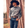 Wrangler Mens Cowboy Cut Western Rigid Snap Shirt Medium Chambray - 70136MW