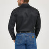 Wrangler Mens Cowboy Cut Western Work Shirt Black - MS70819