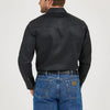 Wrangler Mens Cowboy Cut Western Work Shirt Black - MS70819