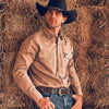 Wrangler Mens Cowboy Cut® Western Work Shirt Khaki - MS70319