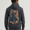 Wrangler Mens Cowboy Graphic Pullover Hoodie Dark Cowboy (Black) - 112368706