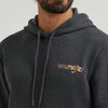 Wrangler Mens Cowboy Graphic Pullover Hoodie Dark Cowboy (Black) - 112368706