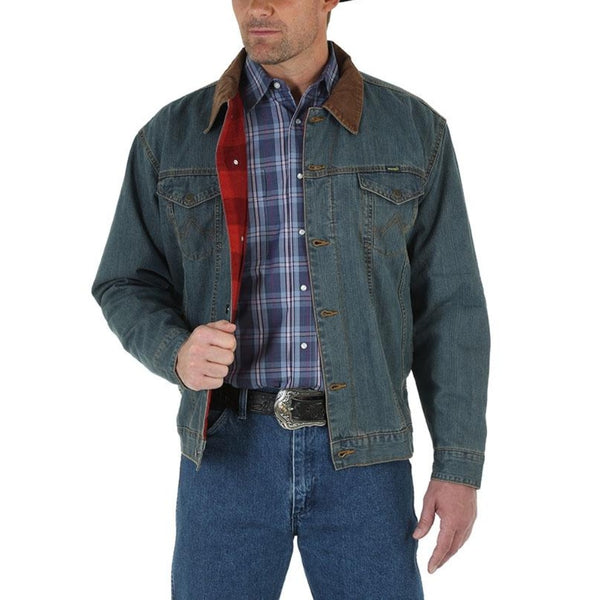 Wrangler Mens Denim Jacket | Rustic Wash | Shop Now