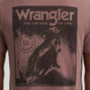 Wrangler Mens Dusty Arena Graphic T-Shirt Coffee Quartz - 112383938