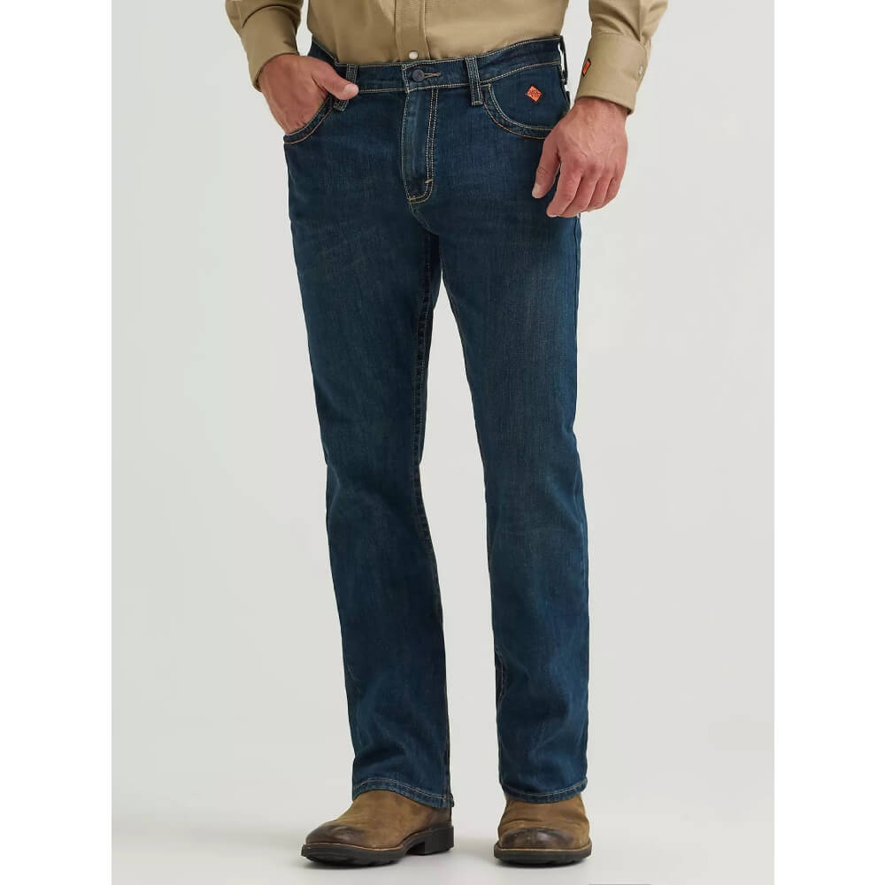 Wrangler Mens FR Flame Resistant 20X Advanced Comfort Jeans Dark Denim - 112369397
