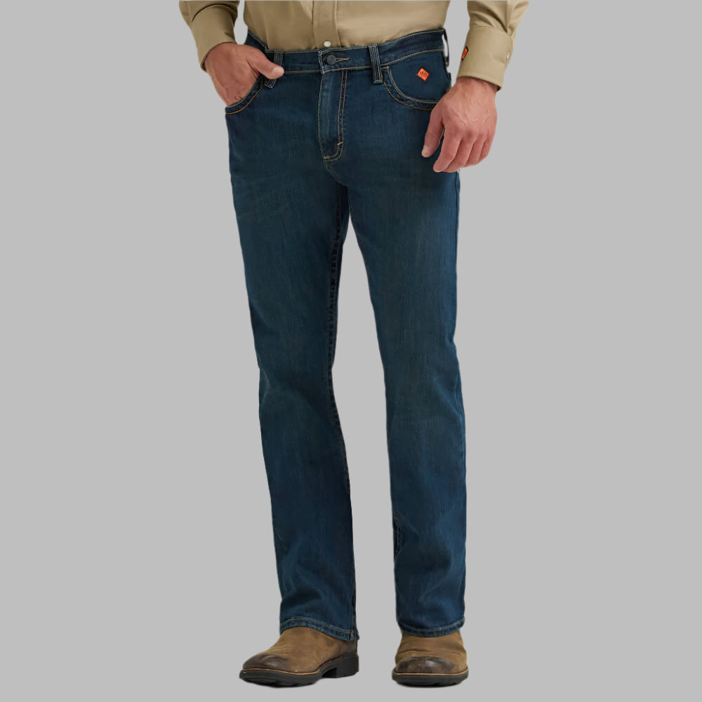 Wrangler Mens FR Flame Resistant 20X Advanced Comfort Jeans Dark Denim - 112369397