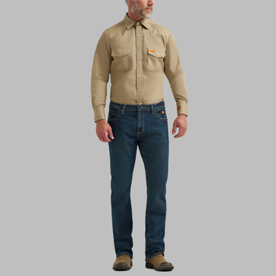 Wrangler Mens FR Flame Resistant 20X Advanced Comfort Jeans Dark Denim - 112369397