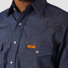 Wrangler Mens FR Flame Resistant Long Sleeve Denim Work Shirt