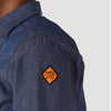 Wrangler Mens FR Flame Resistant Long Sleeve Denim Work Shirt