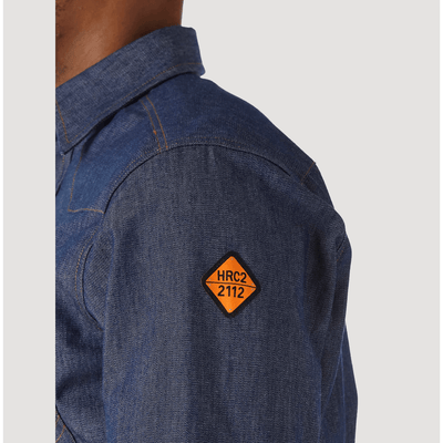 Wrangler Mens FR Flame Resistant Long Sleeve Denim Work Shirt - 10FR12127