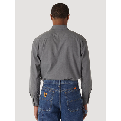 Wrangler Mens FR Flame Resistant Riggs Solid Work Shirt - 10FR3W01G