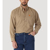 Wrangler Mens FR Flame Resistant Riggs Twill Solid Work Shirt
