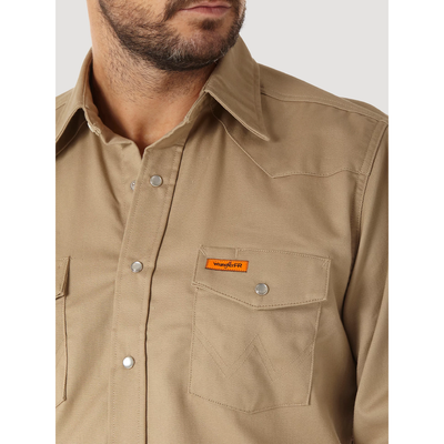 Wrangler Mens FR Snap Twill Work Shirt - 10FR12140
