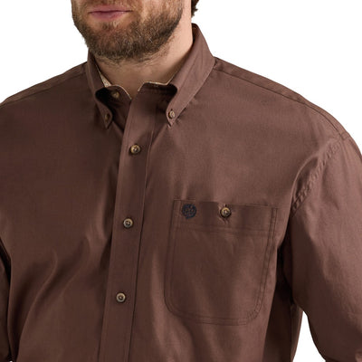 Wrangler Mens George Strait Brown Shirt