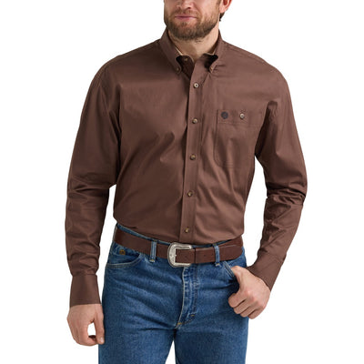 Wrangler Mens George Strait Brown Shirt