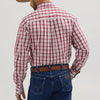 Wrangler Mens George Strait Cerise Plaid Shirt