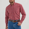 Wrangler Mens George Strait Cherry Plaid Shirt