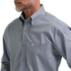Wrangler Mens George Strait Collection One Pocket Shirt Blue - 112381959