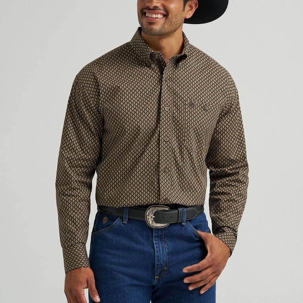 Wrangler Mens George Strait Long Sleeve Shirt