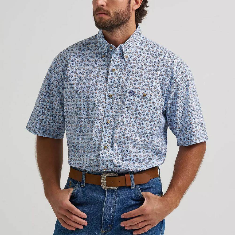 Wrangler Mens George Strait One Pocket Shirt - 112374581