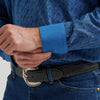 Wrangler Mens George Strait One Pocket Shirt Blue Peacock - 112369596