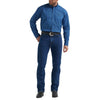 Wrangler Mens George Strait One Pocket Shirt Blue Peacock - 112369596