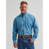 Wrangler Mens George Strait One Pocket Shirt Dotty Blue - 112385363