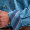 Wrangler Mens George Strait One Pocket Shirt Dotty Blue - 112385363