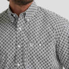 Wrangler Mens George Strait™ One Pocket Shirt Grey Medallions - 112379058