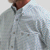 Wrangler Mens George Strait One Pocket Shirt Harbor Teal - 112381967