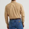 Wrangler Mens George Strait One Pocket Shirt Honey Oak Paisley (Brown) - 112369585