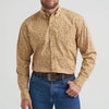 Wrangler Mens George Strait One Pocket Shirt Honey Oak Paisley (Brown) - 112369585