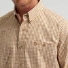 Wrangler Mens George Strait™ One Pocket Shirt Honey Oak Plaid (brown) - 112369595