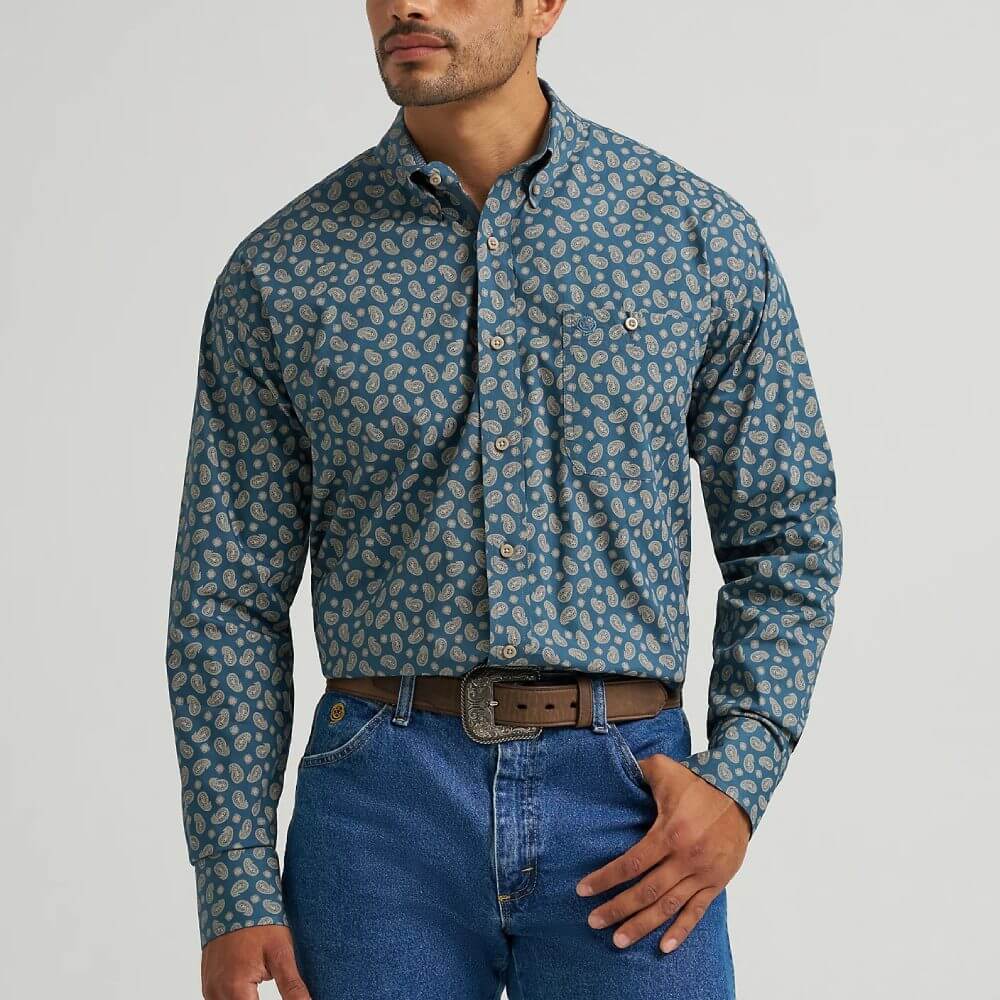 Wrangler Mens George Strait™ One Pocket Shirt