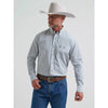 Wrangler Mens George Strait One Pocket Shirt Plaid Charcoal - 112381970