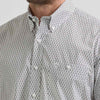 Wrangler Mens George Strait™ One Pocket Shirt White Wine Cross - 112369637