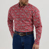 Wrangler Mens George Strait Red Paisley Shirt