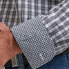 Wrangler Mens George Strait Shirt Blue Black Plaid - 112381961