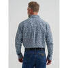 Wrangler Mens George Strait Shirt Blue Paisley - 112381960