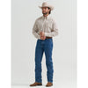 Wrangler Mens George Strait Shirt Rust Stripes - 112381952