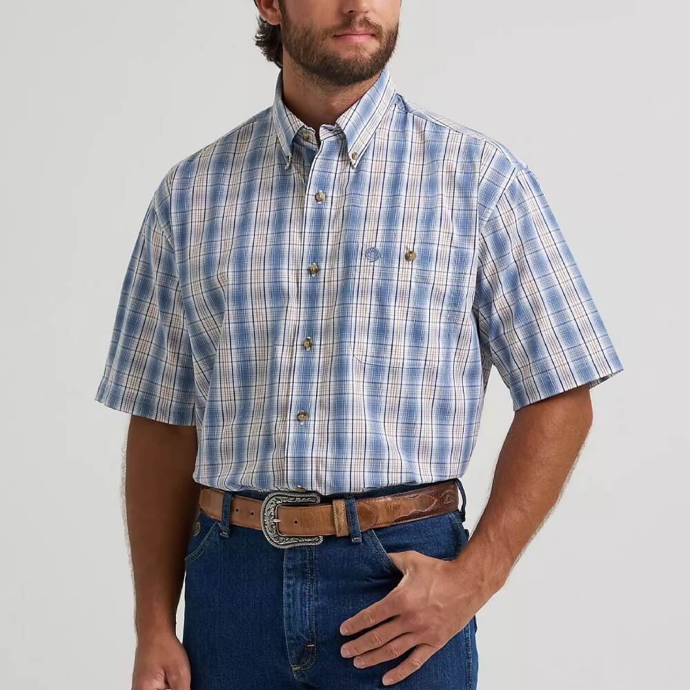 Wrangler Mens George Strait Short Sleeve Shirt