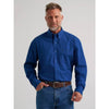 Wrangler Mens George Strait Solid One Pocket Shirt Blue Creek - 112385360